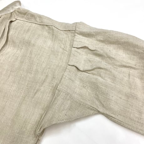 50's～ unknown Antique Linen LS One Piece