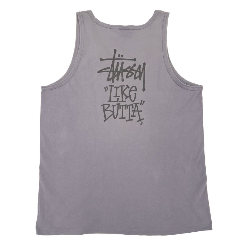 【※USA製】オールドステューシー★80s 黒タグ タンクトップ L 80's～90's OLD STUSSY 黒タグ 
