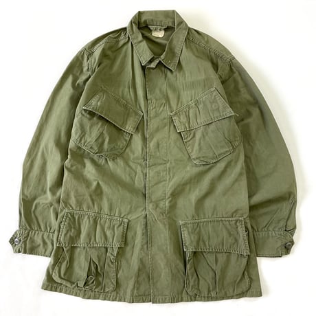 60's US ARMY "Non Rip" "3rd" Jungle Fatigue Jacket Small Regular