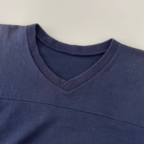 80's～ CHAMPION "solid" Football Tee Lサイズ USA製