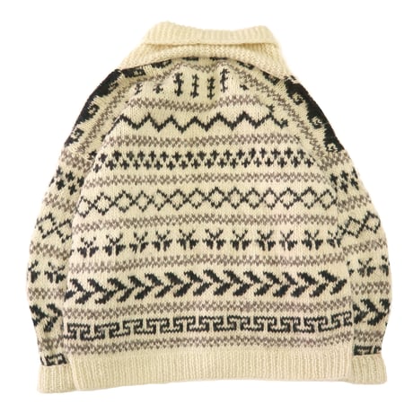 unknown "Yin Yang" Wool Cowichan Sweater