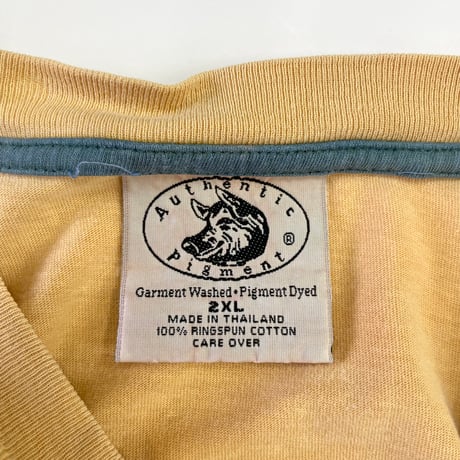 "Big Size" ～00's Authentic Pigment Solid Football Tee 2XL