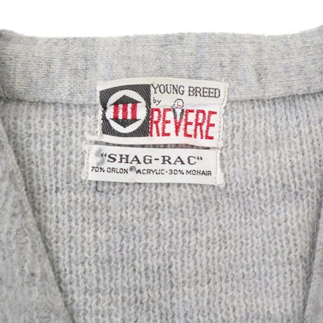 60's YOUNG BREED by REVERE Mohair Sweater Grey Lサイズ
