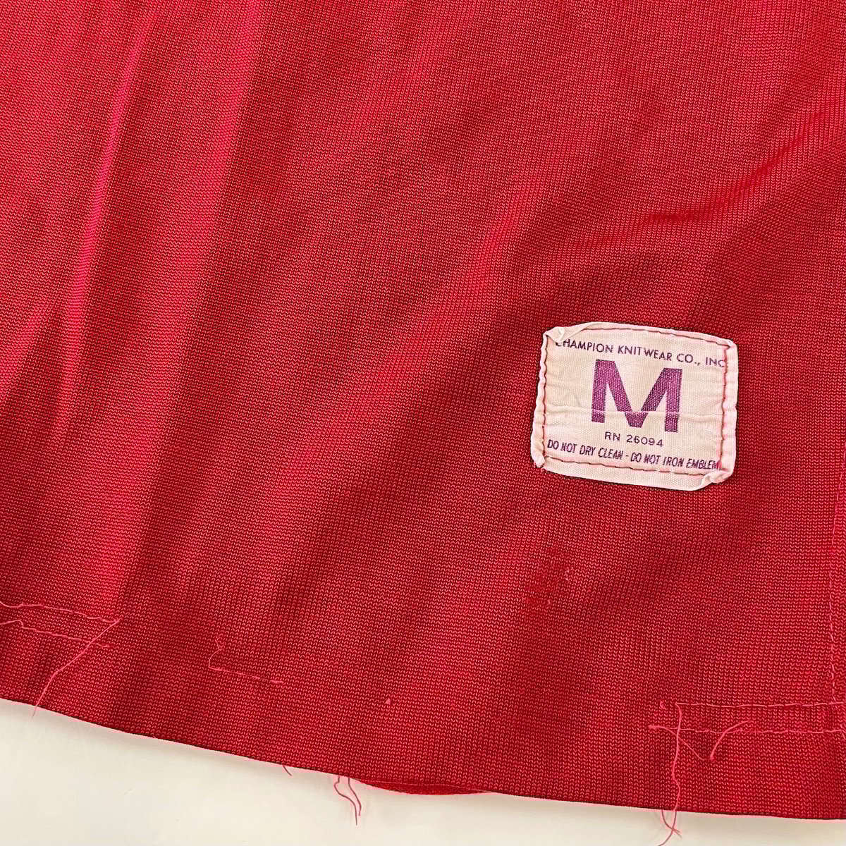 champion フットボール　プロダクツタグ　60s 70s タタキタグ 60s CHAMPIONチャンピオン タタキタグ 12 ナンバリング コットン