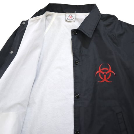 ～90's HAZ-MAT 両面 プリント ナイロン コーチ ジャケット USA製