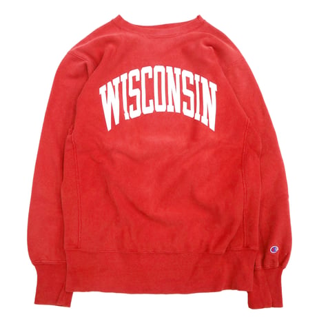 90’s CHAMPION RW SWEAT "WISCONSIN" Red Lサイズ USA製