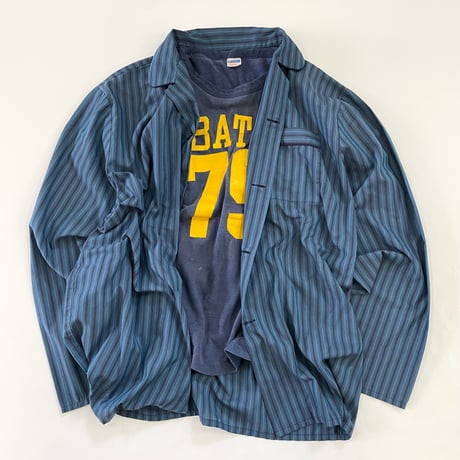 90's～00's unknown Stripe Pajama Shirt