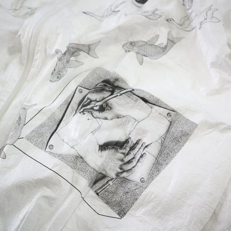 "Rare" ～90's M.C. Escher Multi Print Paper Jacket Lサイズ