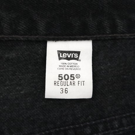 00's Levi's 505 Black Denim Short Pants W36