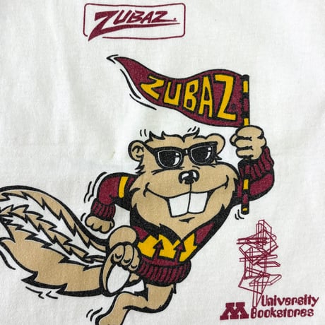 "Rare" ～90's unknown Gopher Hole "ZUBAZ" "両面" Tシャツ