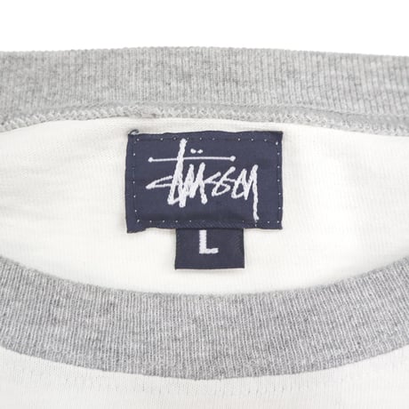 ～00's OLD STUSSY "SKATE MAN" 七分袖 プリント Tシャツ Lサイズ USA製