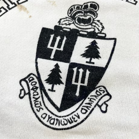 "Big Size" 60's unknown "DELTA DELTA DELTA" SS Sweat