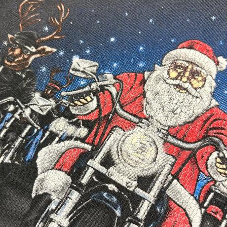 90's Hanes "Harley Davidson" "Santa Claus" "両面" Tシャツ XXLサイズ USA製
