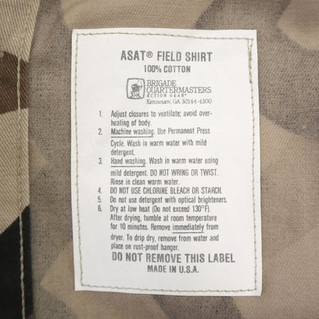 Deadstock ～90's ASAT Tribal Camouflage Shirt X-Large