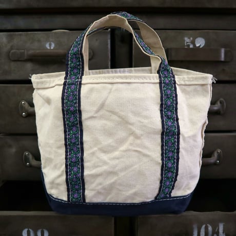 "Rare Handle" ～90's L.L. Bean "Flower Handle" BOAT AND TOTE Canvas Bag