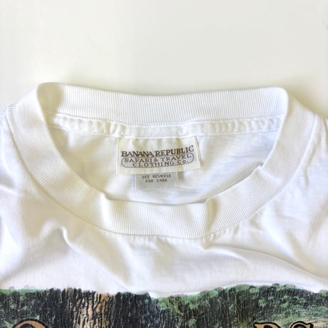80's～ OLD Banana Republic "Outdoors" Tシャツ Mサイズ USA製