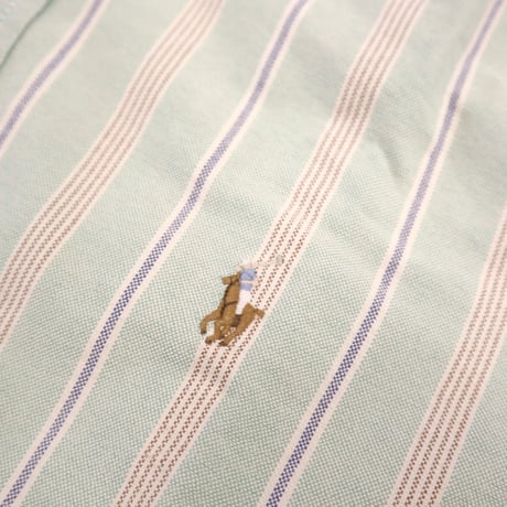 "Women's" 90's Ralph Lauren Oxford Stripe BD Shirt USA製