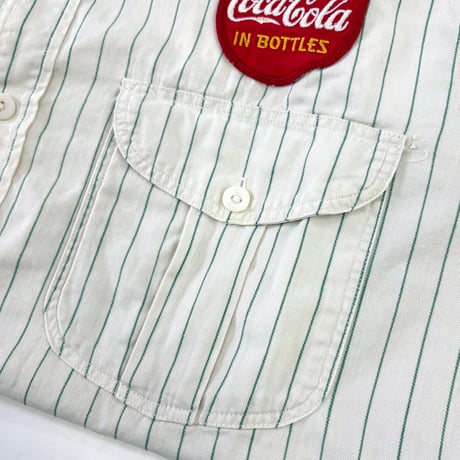 "as is" 50's Lee "Coca Cola" Stripe Work Shirt 15 1/2