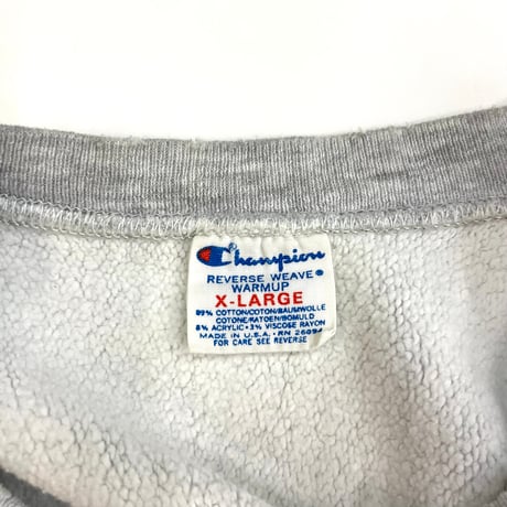 80's CHAMPION RW SWEAT "目なし" Solid Grey XLサイズ USA製