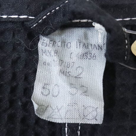 80's Italian ARMY Hospital Gown Coat Over Dye Black