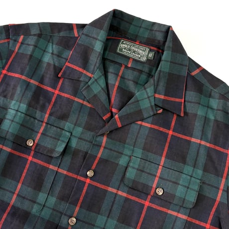 ～90's Polo Country Wool Plaid Shirt Lサイズ