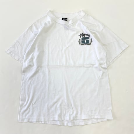80's～90's OLD STUSSY 黒タグ "月桂樹" Tシャツ Lサイズ USA製