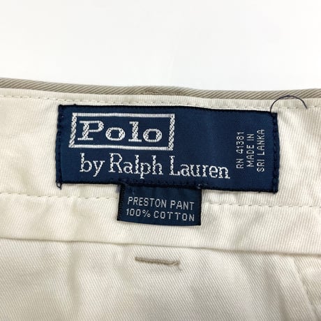 90's～ Polo Ralph Lauren "No Tuck" Chino Pants W36