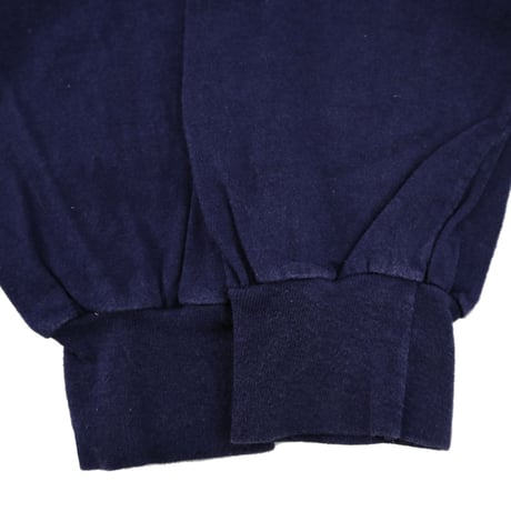 80's～ Hanes "Solid Navy" LS Tシャツ XLサイズ USA製