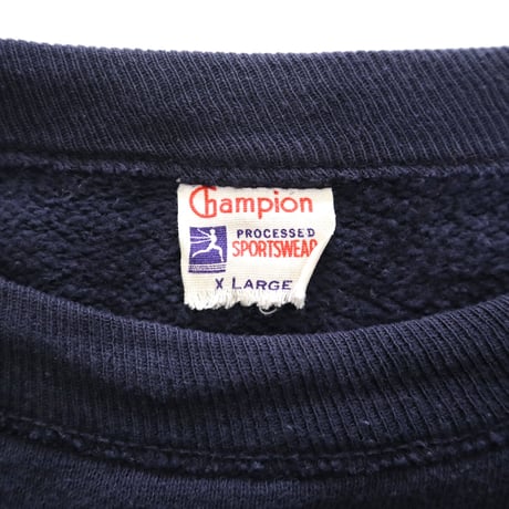 50's～ CHAMPION "EASTERN MICHIGAN" ランタグ スウェット 濃紺 XLサイズ