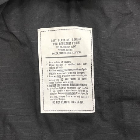Deadstock 90's US Military "Black 357" BDU Jacket Medium Regular