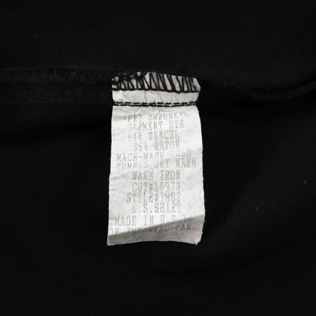 "Big Size" 80's～90's Tianello "Solid Black" Rayon Shirt XLサイズ USA製