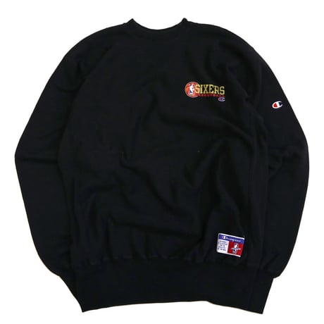 90's CHAMPION RW SWEAT "SIXERS" "Black" XXLサイズ USA製
