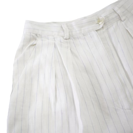 90's～ Lauren 2tuck Linen Stripe Slacks