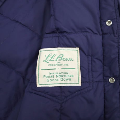 70's L.L. Bean "筆記体タグ" Goose Down Shirt Jacket