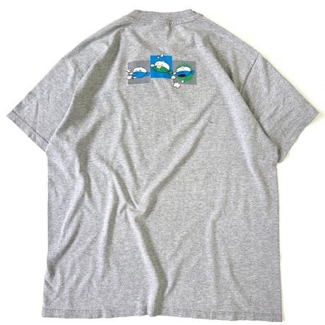 90's～ Hanes "Smurf" "両面" Tシャツ Lサイズ
