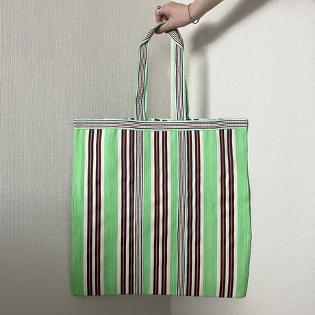 'New' Ethnic Random Stripe Mesh Tote Bag Large