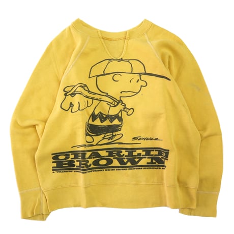 ～70's SPRUCE "Charlie Brown" 両面 染み込み プリント スウェット
