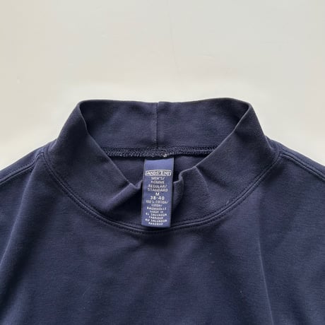 90's LANDS' END Mock Neck Solid Tee Mサイズ