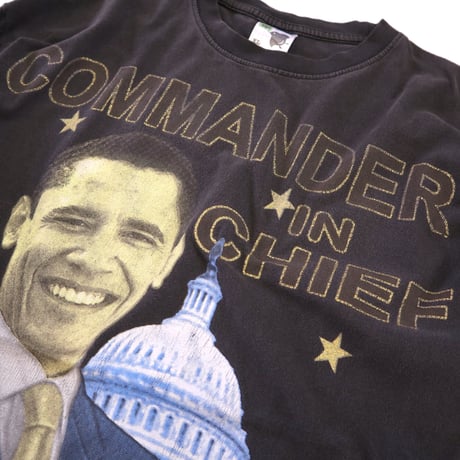 00's "Barack Obama" 両面 プリント Tシャツ XLサイズ