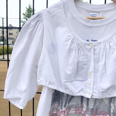 80's～ EURO Vintage Cotton Tyrol Blouse