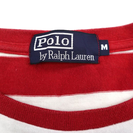 90's～ Polo Ralph Lauren Border Pocket Tee Mサイズ