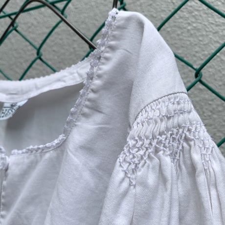 "Women's" 70's～80's EURO Vintage Cotton Tyrol Blouse