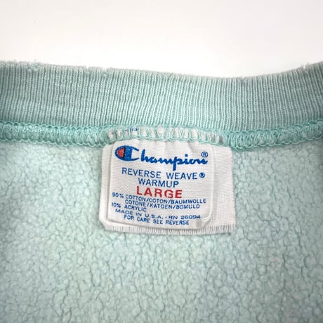 "Special Color" 80's CHAMPION RW SWEAT Solid Tiffany Lサイズ USA製