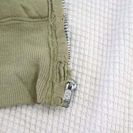 "Good Color" 60's～70's unknown "Thermal Lined" Full Zip Sweat Parka