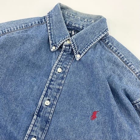90's Ralph Lauren "BLAIRE" Denim BD Shirt Mサイズ