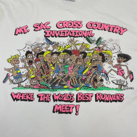 90's Reebok "Mt. SAC Cross Country Invitational～" "両面" Tシャツ USA製