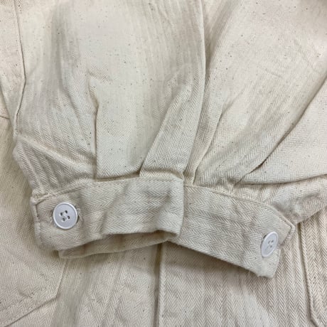 Euro Vintage Herringbone Coverall Work Jacket