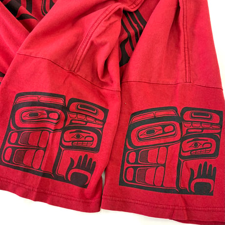 90's～00's GILDAN "Haida Tribal" "4面" Tシャツ XLサイズ CANADA製
