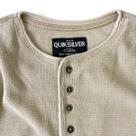90's～ Quiksilver Henley Neck Tops Mサイズ (fits XL)
