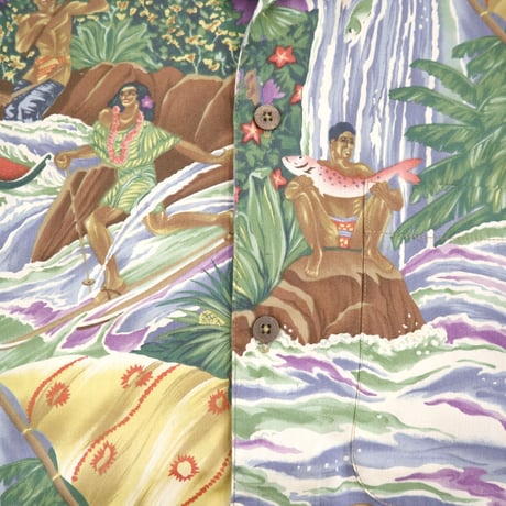 90's Patagonia "pataloha" アロハ シャツ サベージ メニュー柄 Mサイズ